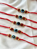 Set Of 5 Rudraksh Rakhi Combo