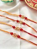 Set Of 4 Pearl Rakhi Combo