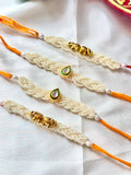 Set Of 4 Pearl Grace Rakhi Combo