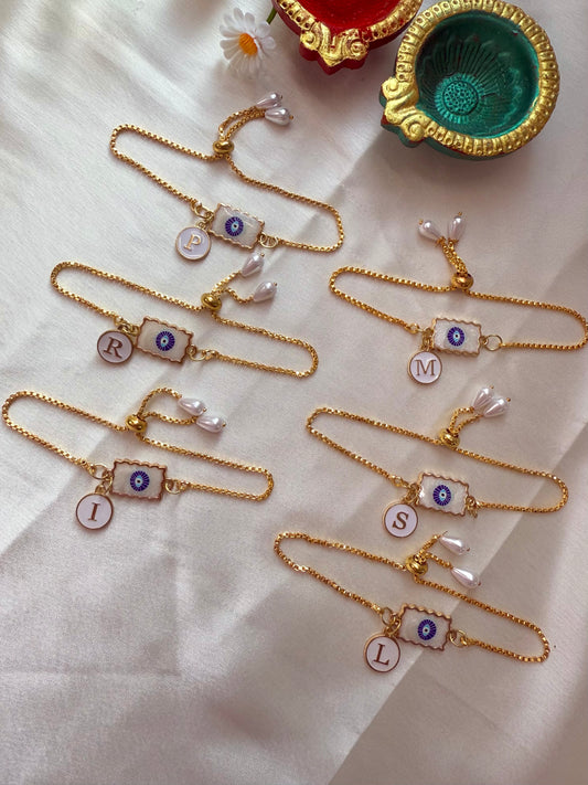 Initial Rakhi Bracelet