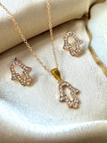 Hamsa Bless Necklace Set