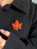 Saffronfall Leaf Brooch