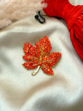 Saffronfall Leaf Brooch