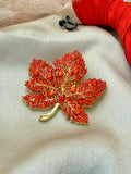 Saffronfall Leaf Brooch