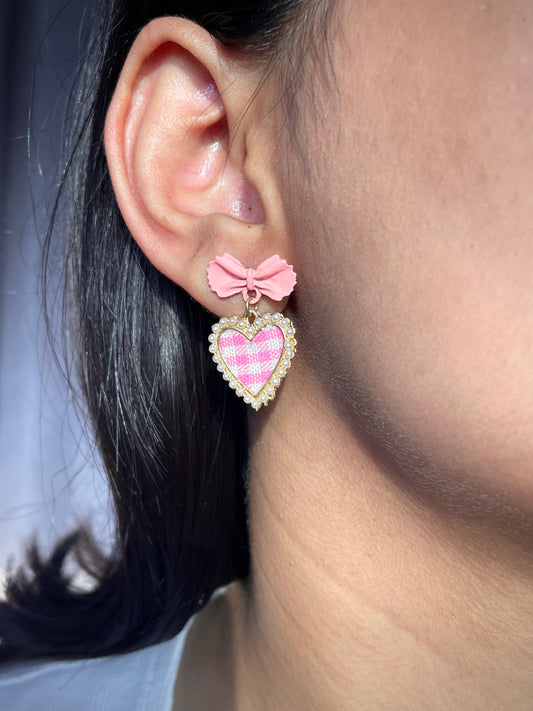 Bow-tiful Heart Earrings