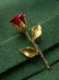 Red Rose Brooch