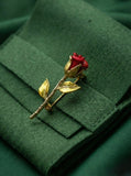 Red Rose Brooch