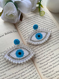 Nazar Raksha Beaded Earrings