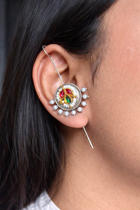 Heer Kundan Oxidised Earcuff