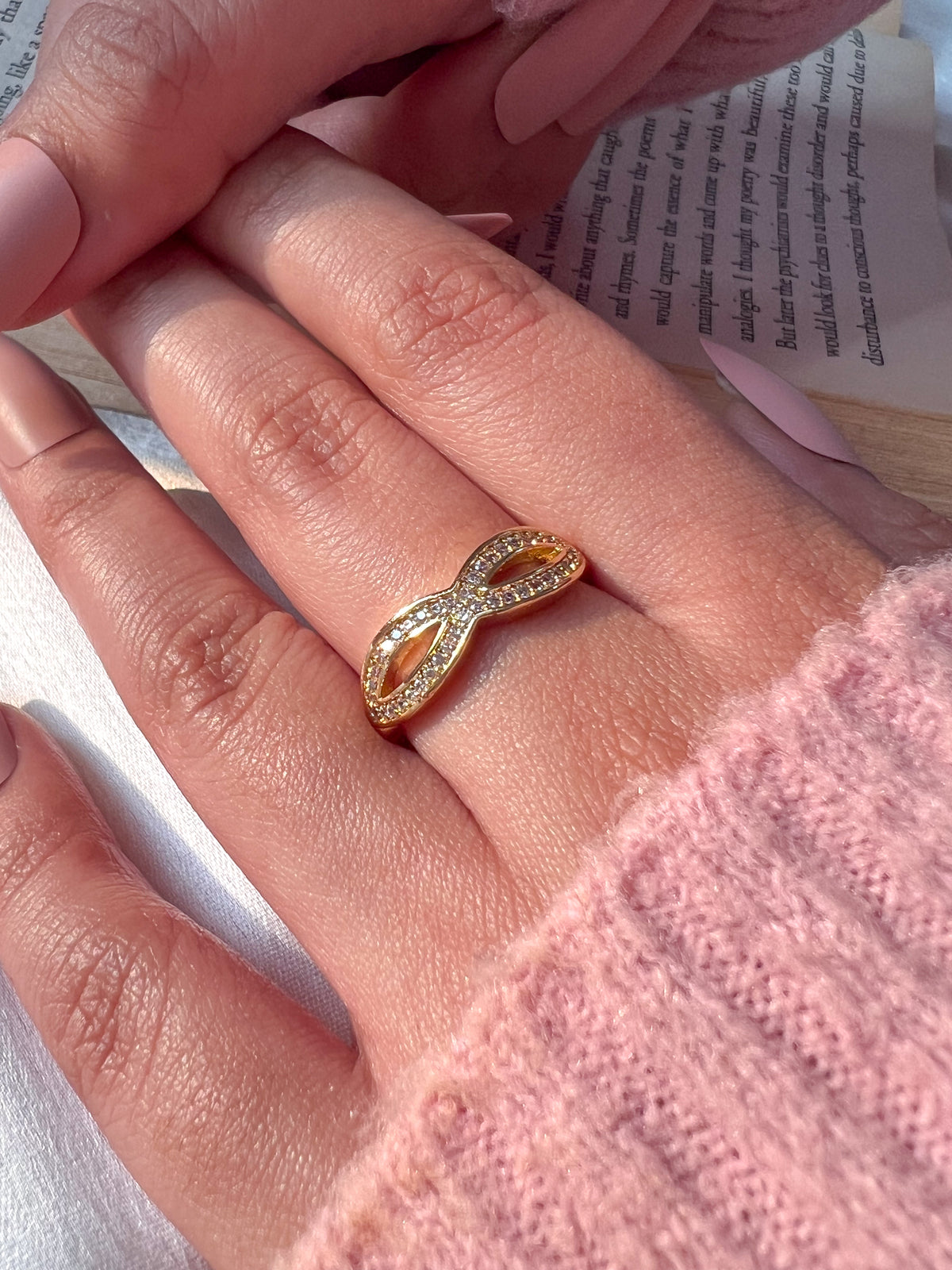 Forever Tied Infinity Ring