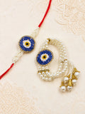 Pearl Evil Eye Bhaiya Bhabhi Rakhi Combo