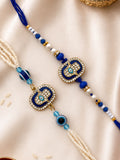 Evil Eye Hamsa Bhaiya Bhabhi Rakhi Combo