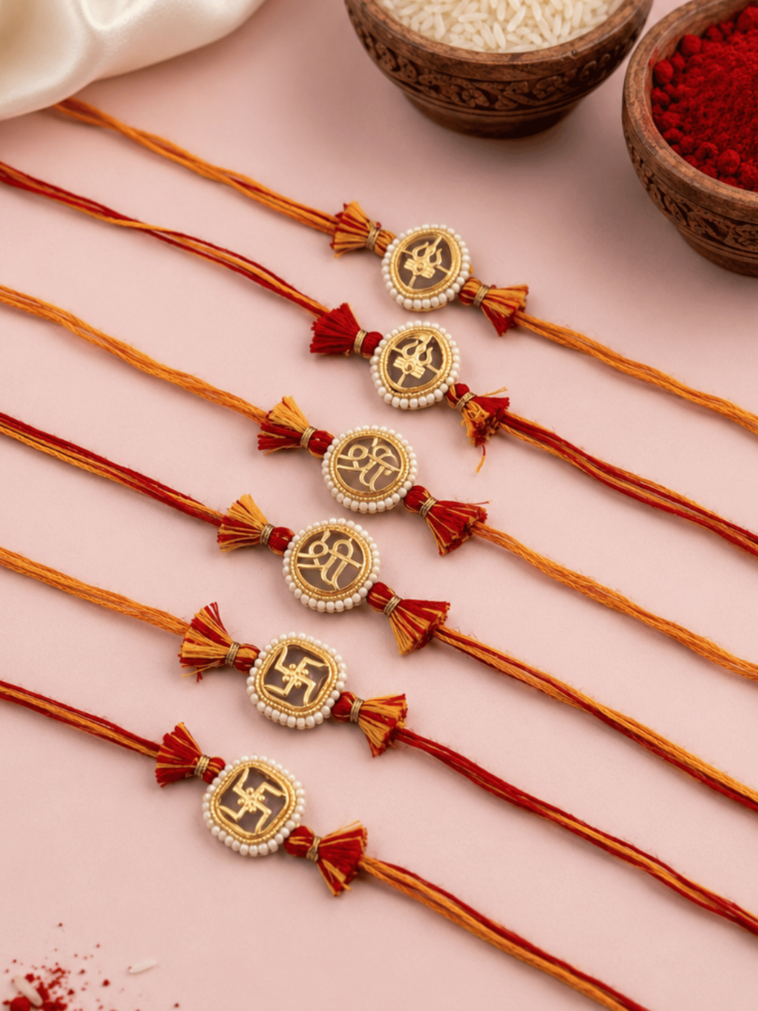 Shubh Sankalp Rakhi Combo (Set of 6)