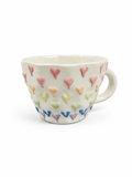 Rainbow Hearts Ceramic Espresso Cup