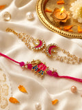 Kundan Gajraaj Bhaiya Bhabhi Rakhi Combo
