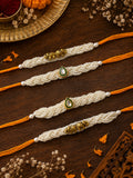 Set Of 4 Pearl Grace Rakhi Combo