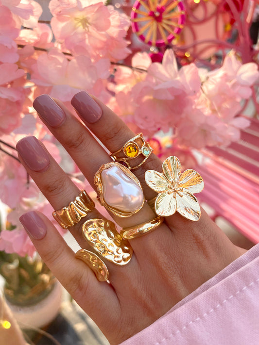 Floral Crown Rings Stack