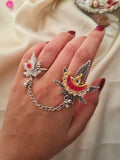 Diwaliyan Oxidised Chain Ring