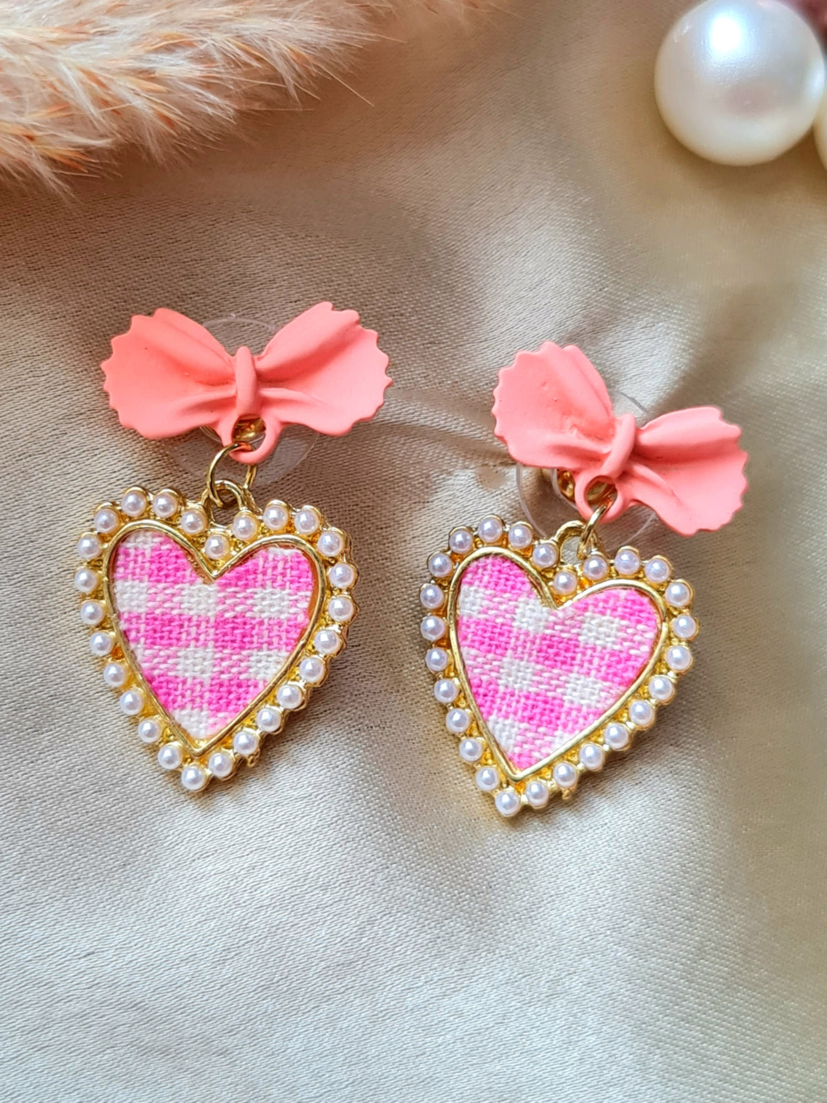 Bow-tiful Heart Earrings