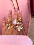 Floral Crown Rings Stack