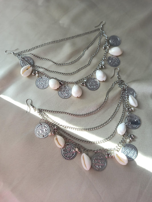 Boho Oxidized Kaanchain Earrings