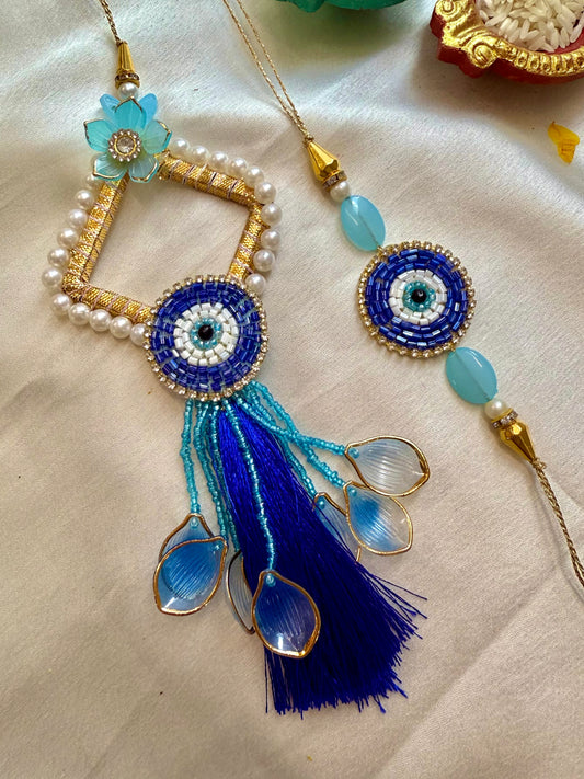 Blooming Nazar Bhaiya Bhabhi Rakhi Combo