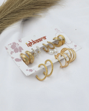 Enchanting Pearl Hoops Combo