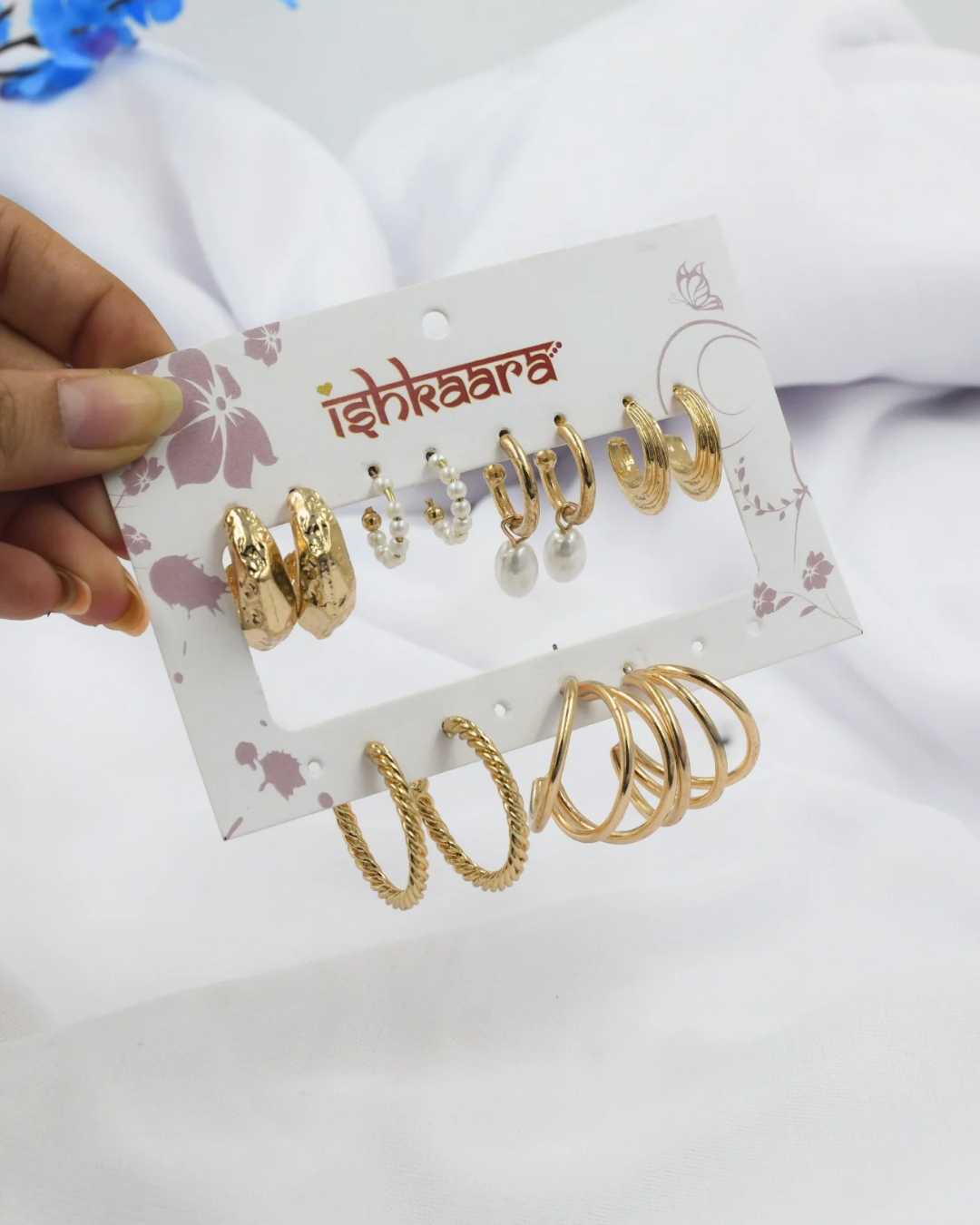 Enchanting Pearl Hoops Combo