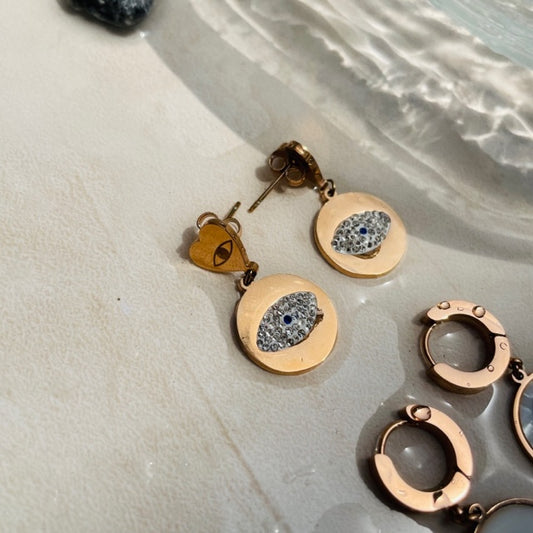 Serene Evil Eye Earrings
