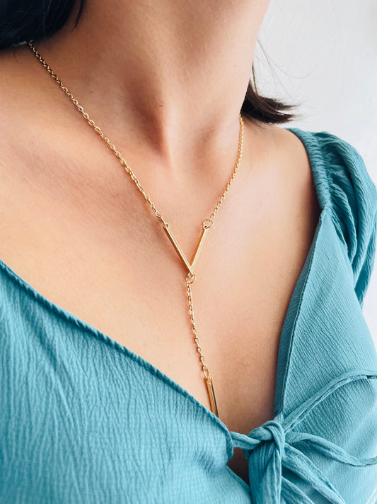 V Line Necklace