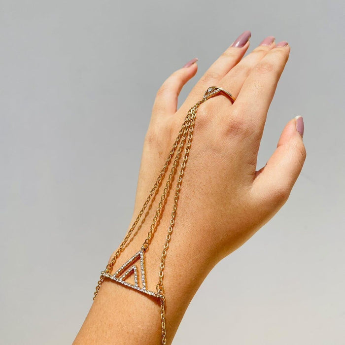 Buy Anika's Creations Stylish Gold Tone Sleek Chain Pendant Earring Bracelet  and Ring Green Ad Set Online
